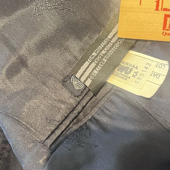 Vintage Burberrys’ Navy Blazer Pure Wool Gold Branded Buttons Jacket Mens Sz 50 - Picture 5 of 15